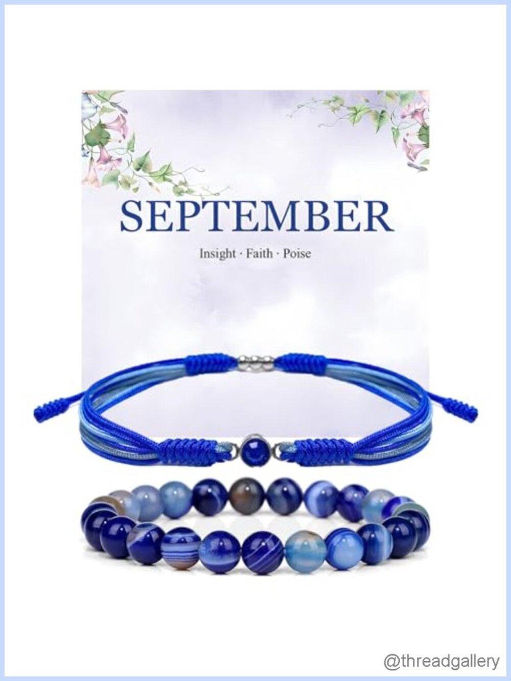 Birthstone Crystal Bead Bracelet Adjustable Strand Healing Jewelry Gift Women
